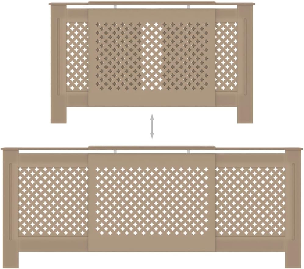 Wohnzimmer Heizkörperabdeckung 205x20.5x81.5 cm MDF Heizkörperverkleidung Dekorative Wabenmuster Des