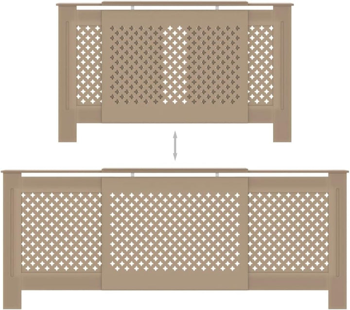 Wohnzimmer Heizkörperabdeckung 205x20.5x81.5 cm MDF Heizkörperverkleidung Dekorative Wabenmuster Des