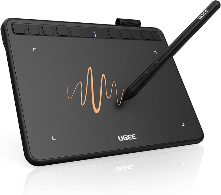 UGEE S640 Grafiktablett für PC 6.3 X 4 Inch, Dital zeichenpad mit Stift 8192 Druckempfindlichkeit 10