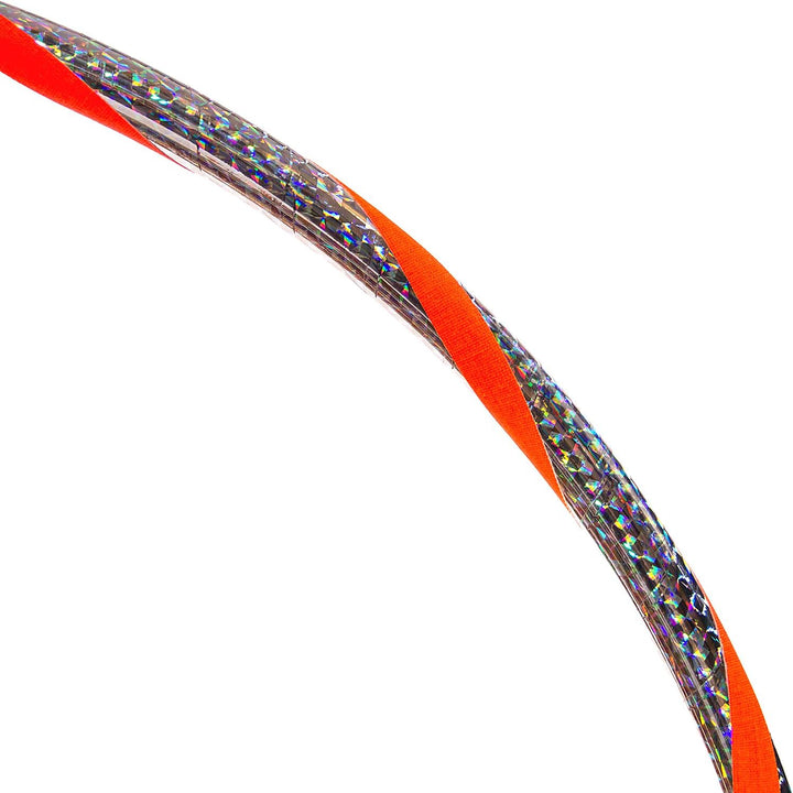 Funny Kinder Hula Hoop Reifen mit Hologramm-Muster Ø70cm Hologramm-Silber-Orange, Ø70cm Hologramm-Si