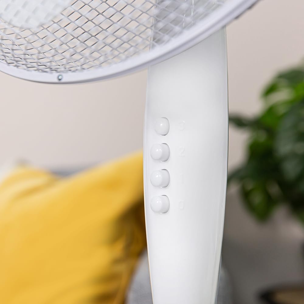 Russell Hobbs RHPPF1621 Standventilator, 40,5 cm, leicht, 3 Geschwindigkeiten, Weitwinkel-Schwenken,