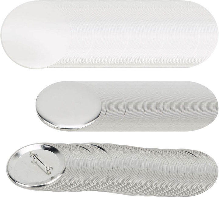 HEEPDD Abzeichen Knopf Teile, 100 Sätze 56mm Blank Badge Making Supplies für Abzeichen Corsage Namen