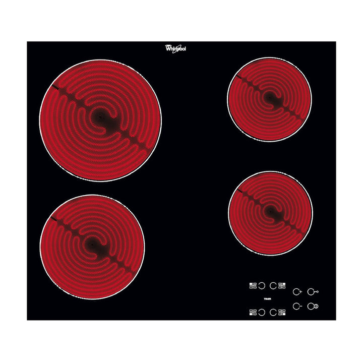 Whirlpool AKT 8090/NE hobs Kochfeld, Glaskeramik, Touchbedienung, 6200 W, Schwarz
