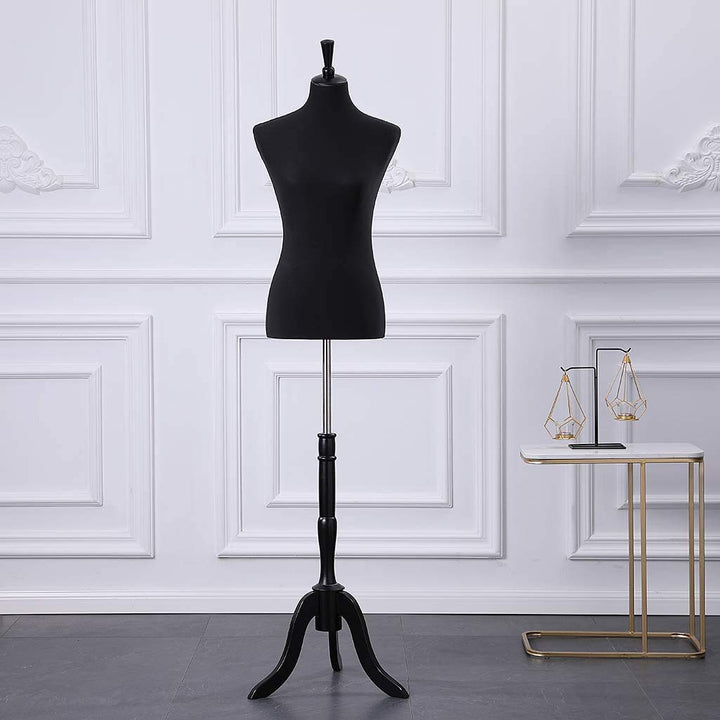 Schneiderpuppe Damenbüste Büste Torso Gr.36/38 | LW6016S-1 Klassisches Schwarz, Klassisches Schwarz