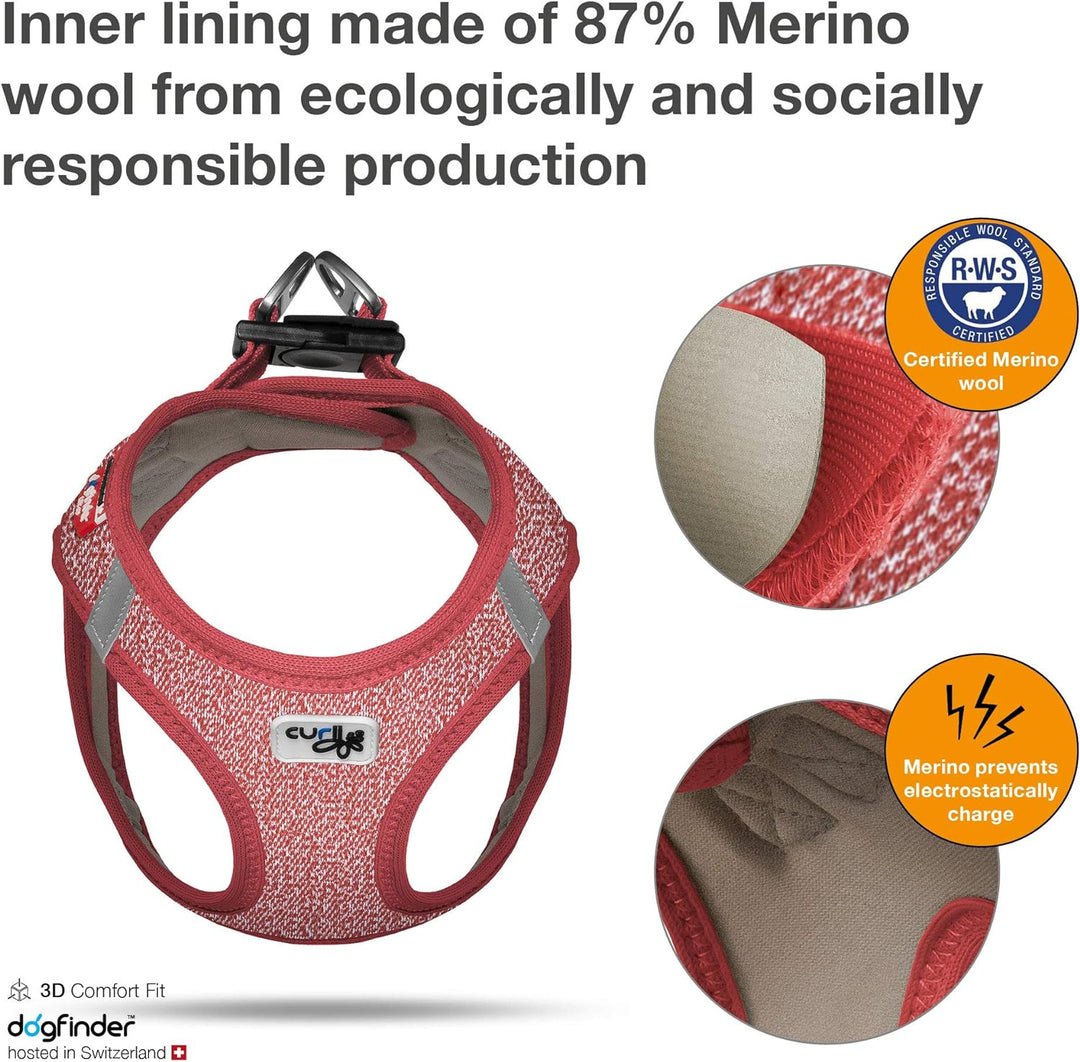 Vest Harness Merino Red XS XS Red, XS Red