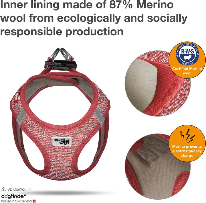Vest Harness Merino Red XL XL Red, XL Red