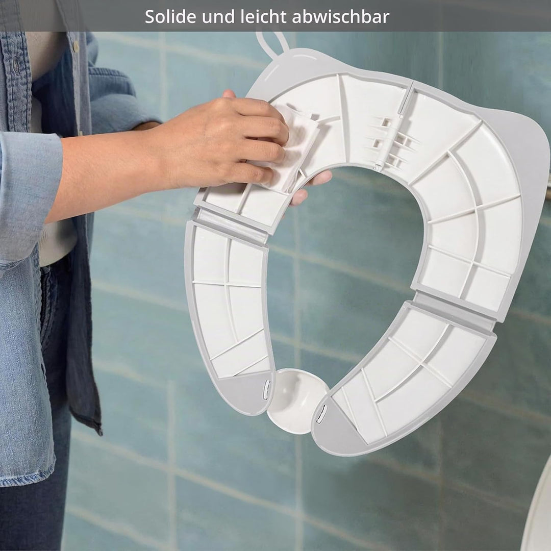 Bebamour klappbarer Kleinkind-Toilettensitz, tragbarer Reise-Toilettentrainer mit rutschfesten Aufla