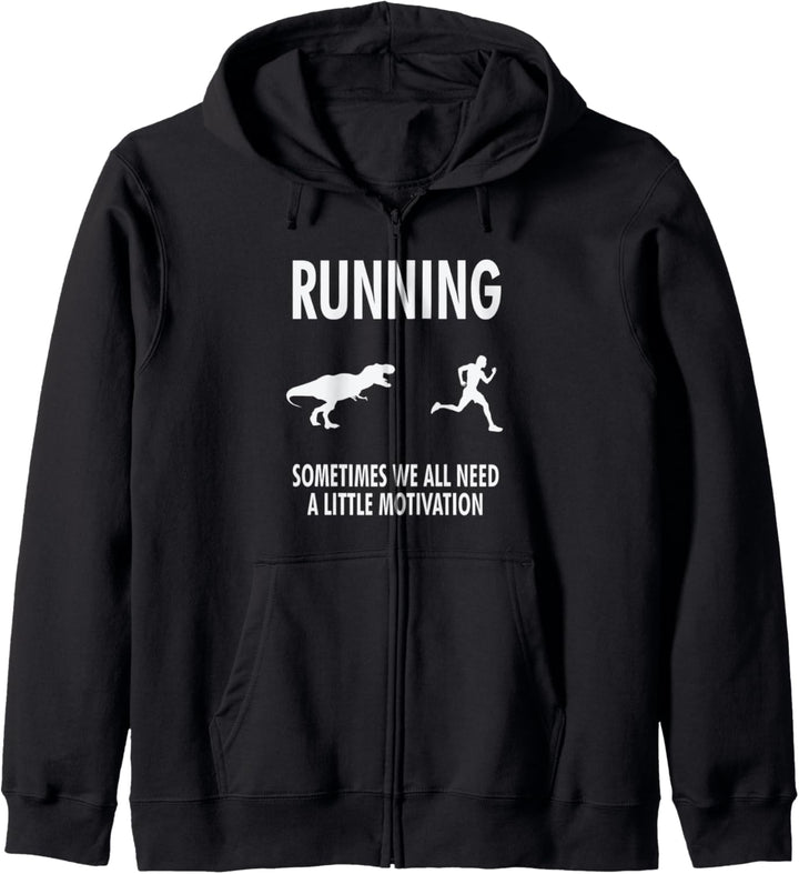 Funny Running Motivation Dinosaur Chase Kapuzenjacke