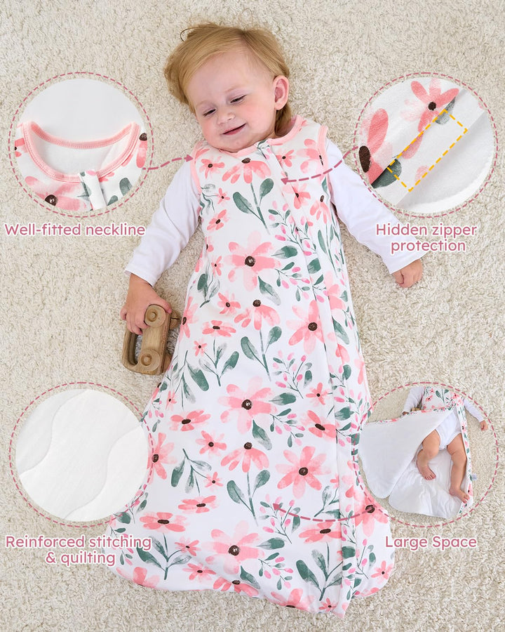 Yoofoss Schlafsack Baby Winter 2.5 Tog - 84cm/12-18 Warm Winterschlafsack Baumwolle Babyschlafsack W