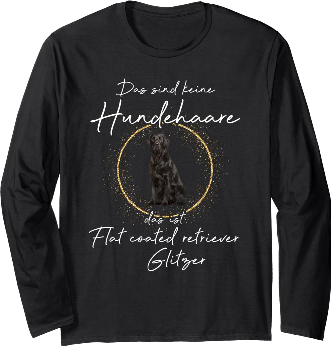 Das ist Flat coated retriever Glitzer Hund Hunde Pfote Langarmshirt