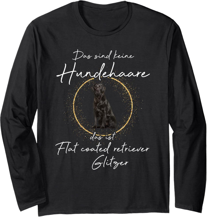 Das ist Flat coated retriever Glitzer Hund Hunde Pfote Langarmshirt