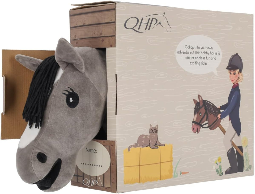 QHP Steckenpferd Hobby Horse (Grau), Grau