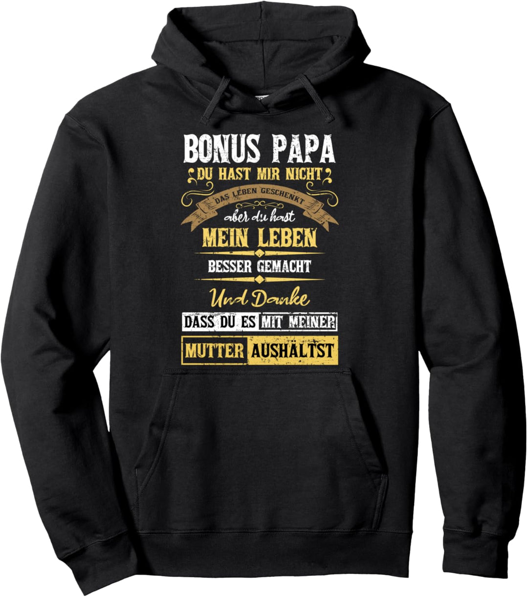 Lustig Cool Bester Geschenkidee Geburtstag Bonus Papa Pullover Hoodie