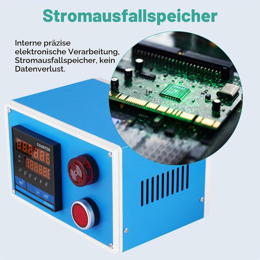Digital Längenzähler Meterzähler mit Rotary Encoder Radrolle 0-999999 Längenmesser Zähler