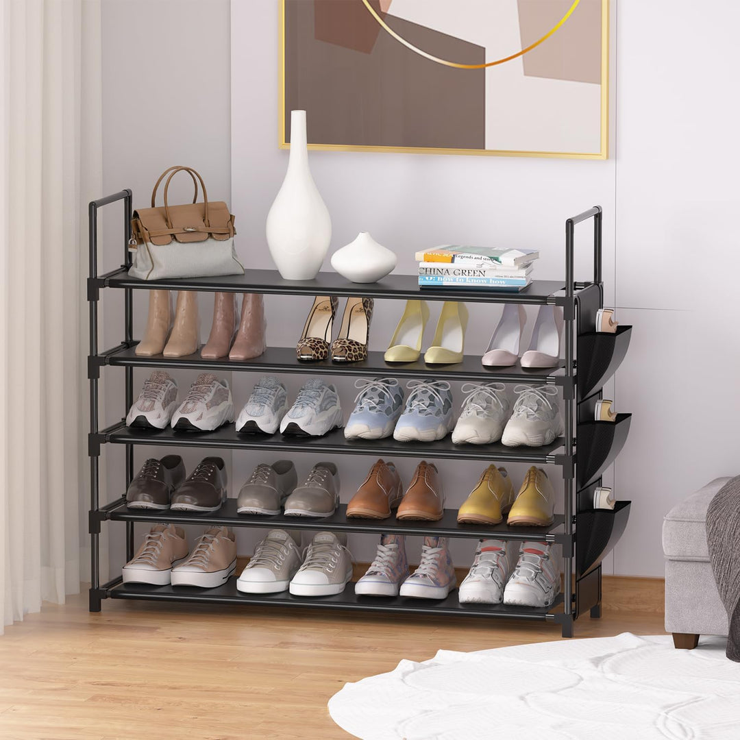 OYREL Schuhregal 5 Ebenen Schuhständer Schuhorganizer für 20-25 Paar Schuhe Platzsparend & Stabil Sc