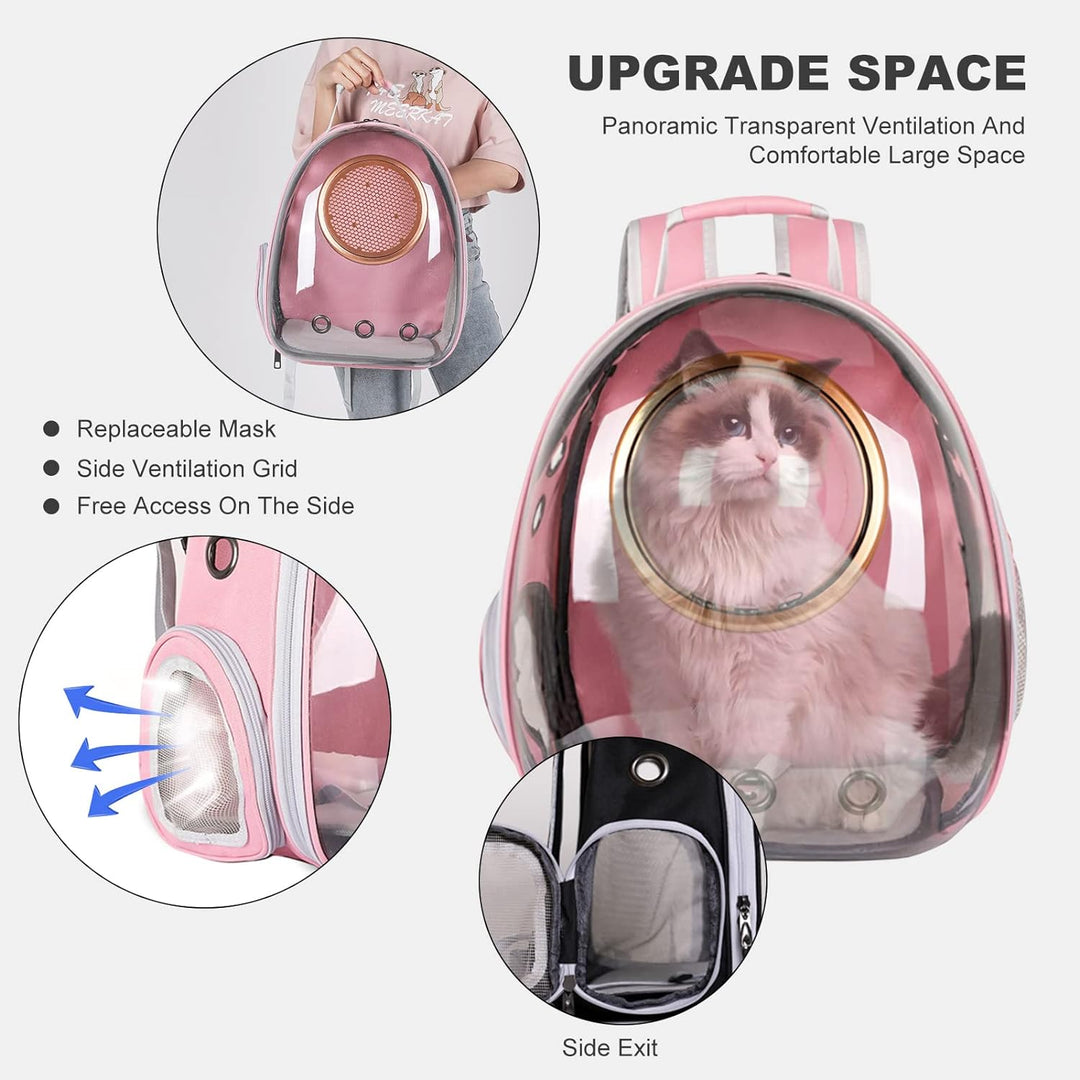 PETCUTE Haustier Rucksack Raumkapsel,Atmungsaktive Wärme Proof,Katzen Rucksack Träger mit Sicherheit