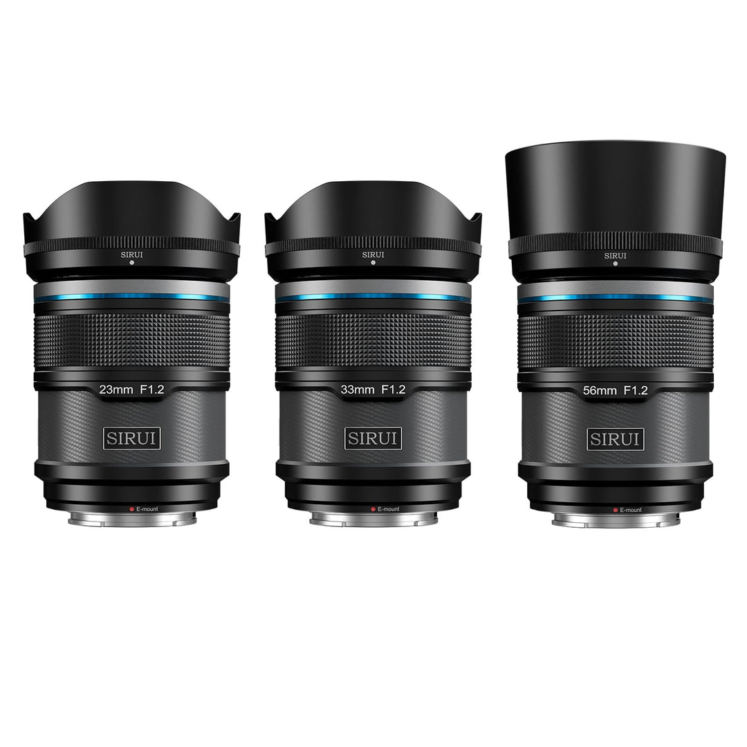 SIRUI Sniper F1.2 Autofokus-Objektiv-Set, 23 mm, 33 mm, 56 mm, Weitwinkel-APS-C Kameraobjektiv (AS-3