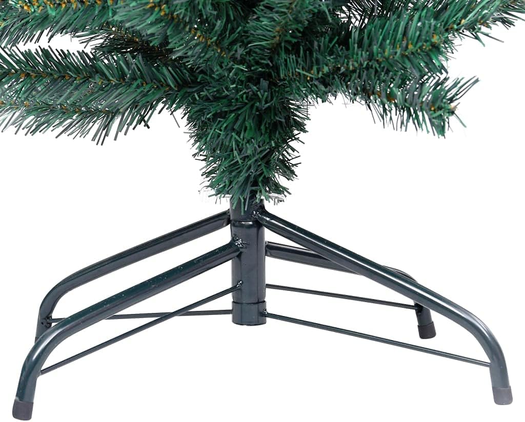 vidaXL Schlanker Künstlicher Weihnachtsbaum mit Ständer Christbaum Tannenbaum Dekobaum Kunstbaum Wei