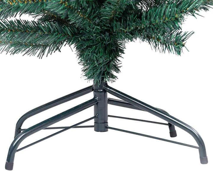 vidaXL Schlanker Künstlicher Weihnachtsbaum mit Ständer Christbaum Tannenbaum Dekobaum Kunstbaum Wei
