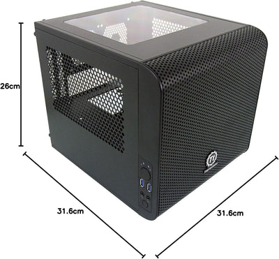 Thermaltake Core V1 Cube Case schwarz Mini ITX, schwarz
