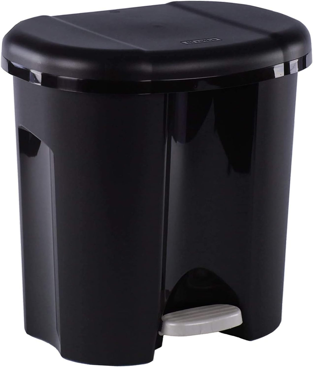 Rotho Duo Mülleimer 2x 10l zur Mülltrennung mit Deckel, Kunststoff (PP recycelt) BPA-frei, schwarz,