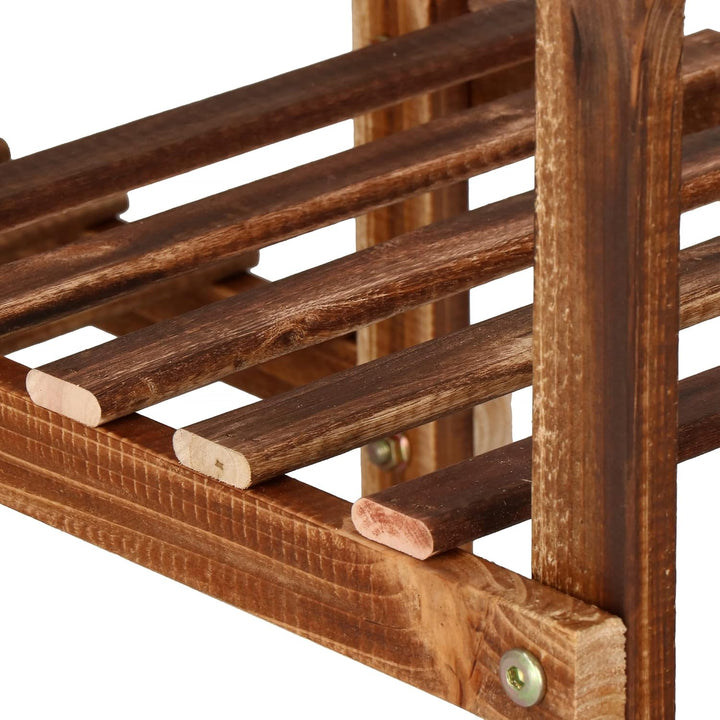 SPRINGOS Blumenständer Blumentreppe aus Holz 5 Ebenen Pflanzentreppe Pflanzenständer für Balkon Wohn