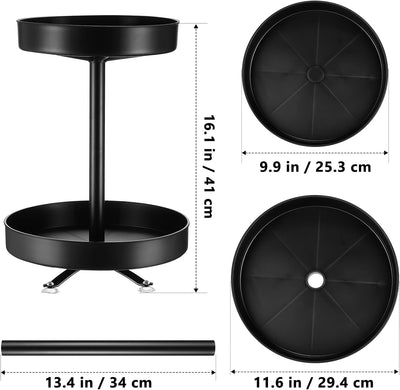 Cabilock 360° Drehbarer Gewürzregal Organizer Gewürzregal:Lazy Susan Gewürzrondell Drehteller Organi