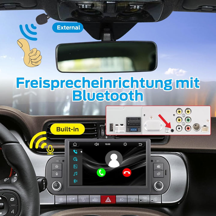Linux Autoradio Blitzstart für FIAT Panda 2013-2020 | Plug & Play | Wireless CarPlay/Android Auto/Bl