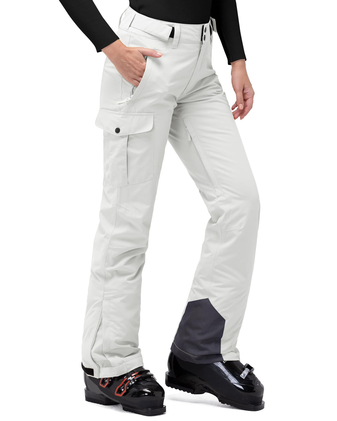 33,000ft Damen Skihose Outdoorhose Wasserdicht Winddichte Softshellhose Warme Gefütterte Thermohose