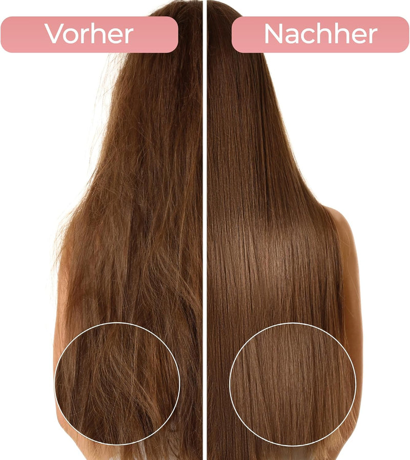 KLAMER Glätteisen 2 in 1,Haarglätter mit Ionen Technologie: weniger Frizz & statische Aufladung, Pre