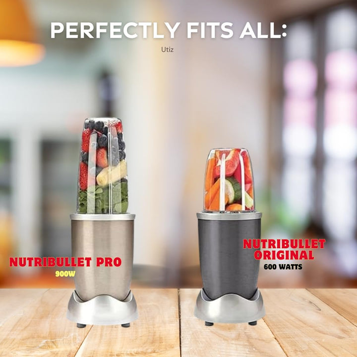 Utiz Kleiner Becher mit flachem Deckel für Nutribullet 600 W 900 W Mixer-Entsafter (510.3 g) Nutribu