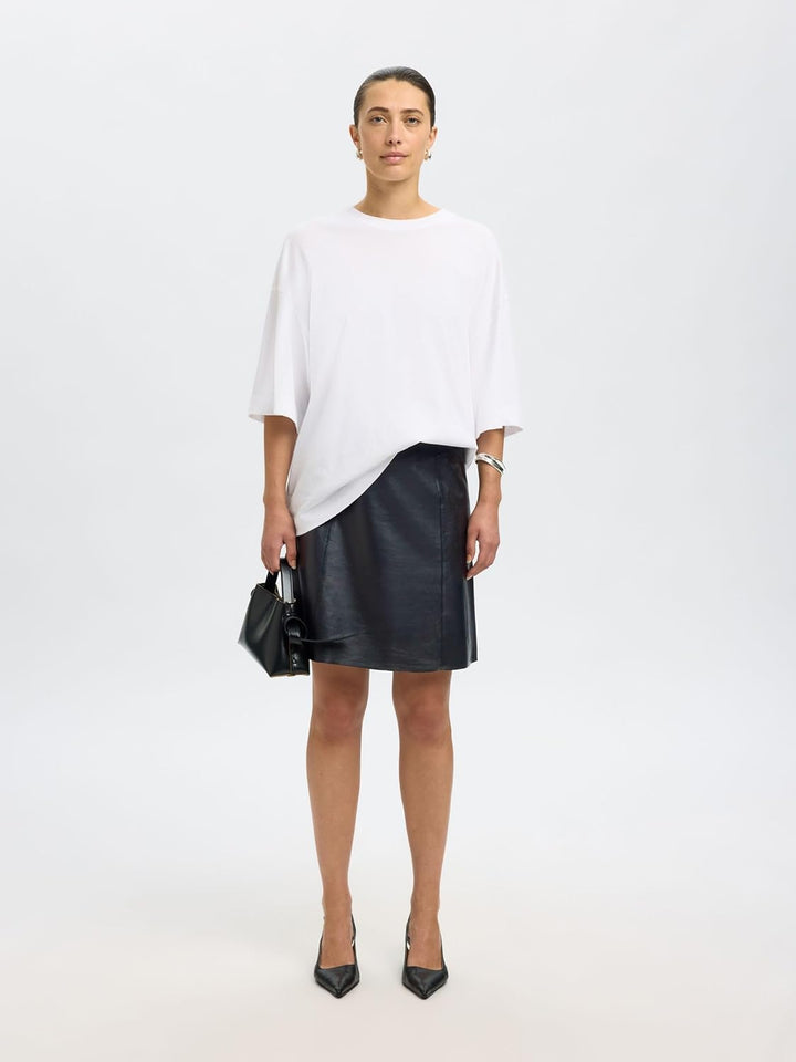 Selected Femme Female Lederrock Mini 34 Schwarz, 34 Schwarz