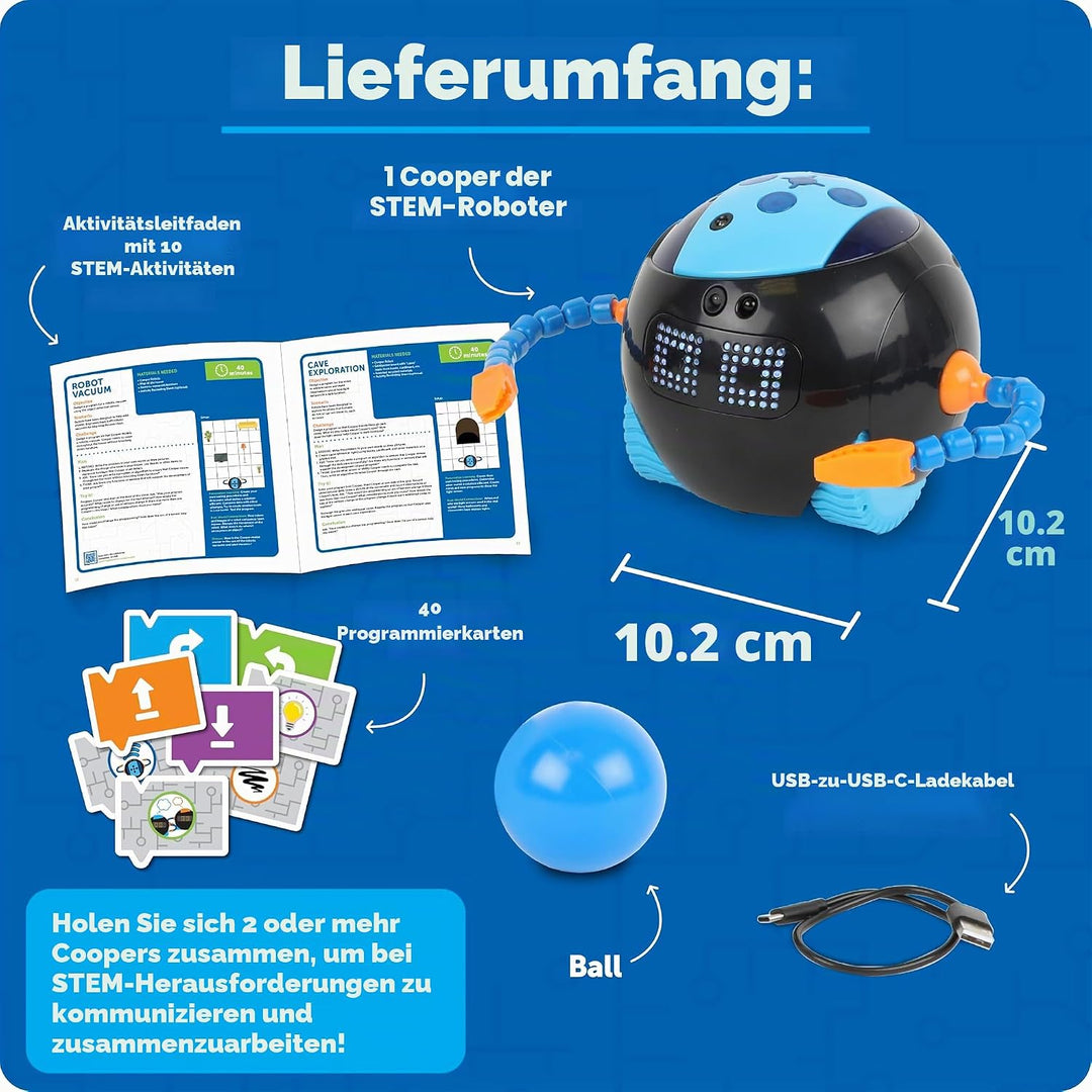 Learning Resources Cooper Der STEM-Roboter Einzeln LER3119, Ab 5 Jahren, Programmieren Lernen Ohne B