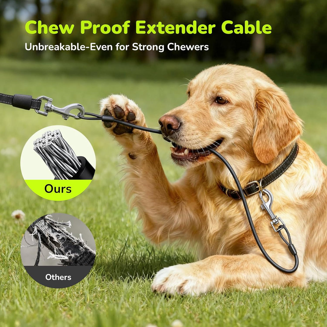 Pecute Hundeleine 5m, Verbesserte Kausichere Rollleine für Hunde, EIN-Knopf-Steuerung & Verwicklungs