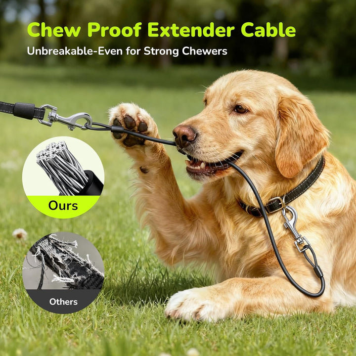 Pecute Hundeleine 5m, Verbesserte Kausichere Rollleine für Hunde, EIN-Knopf-Steuerung & Verwicklungs