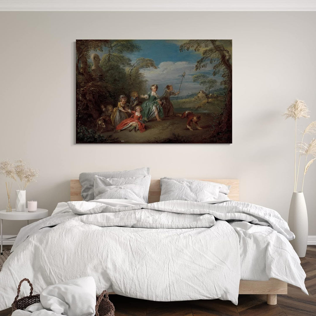 Printed Paintings Leinwand (80x60cm): Jean-Baptiste Joseph Pater - Das goldene Zeitalter 80x60 cm, 8