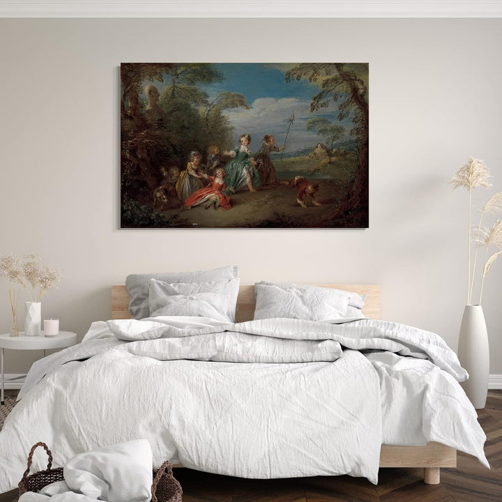 Printed Paintings Leinwand (80x60cm): Jean-Baptiste Joseph Pater - Das goldene Zeitalter 80x60 cm, 8