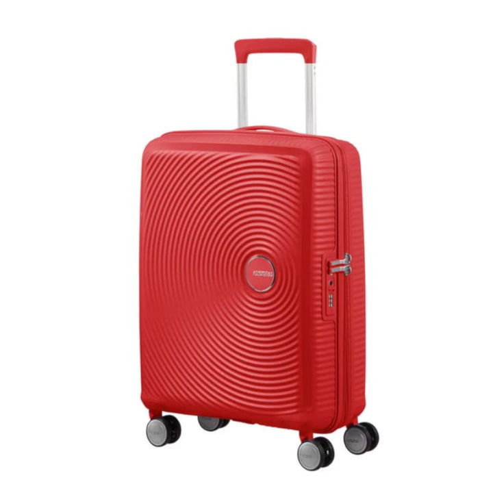 American Tourister Soundbox - Spinner S Erweiterbar Handgepäck, 55 cm, 41 L, Rot (Coral Red) Rot (Co