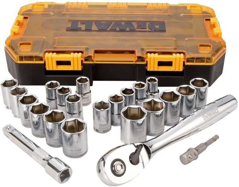 DEWALT Dwmt73813 Robustes Steckschlüssel-Set, 23-teilig, 1/2-Zoll-Vierkantantrieb