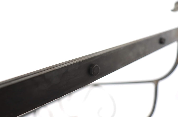 Hirsch Terracotta Rosenbogen Breite 140 cm aus Metall 12 mm stabil mit Spitze, aus Vollmaterial mit