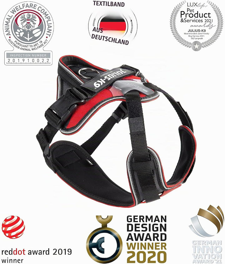 IDC Longwalk Geschirr, Rot-Grau, Grösse: 2XL Rot-Grau 2XL, Rot-Grau 2XL