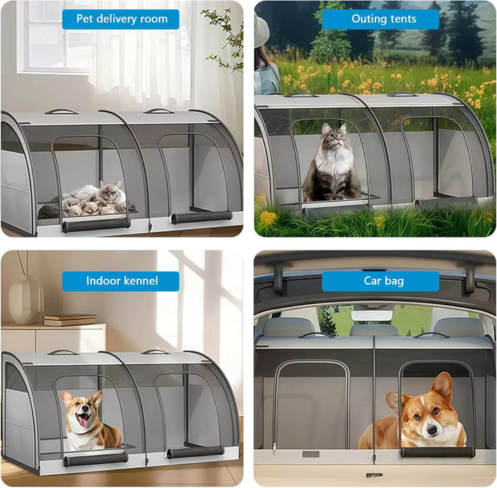 Flatbare Hundeautositz, Waschbares Katzentransportbox, Wasserdichter Hundetransportbox, Extra Stabil