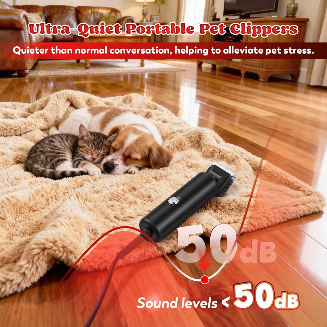 Moongiantgo 300W Hundeschermaschine, Tierhaarschneidemaschine, 2000-6000RPM Geschwindigkeitsregelung