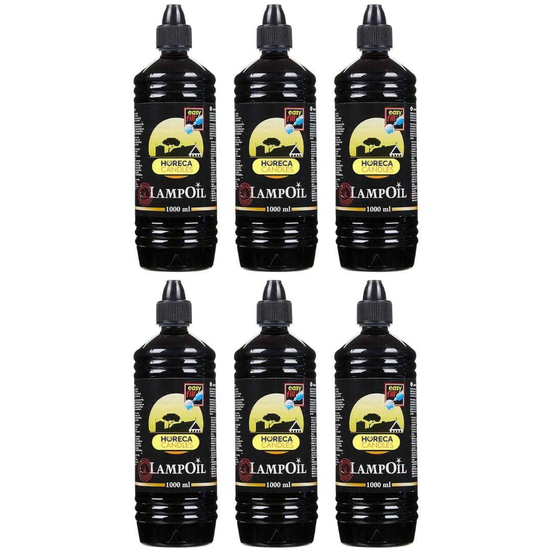 Lampenöl – 6x1L Flüssiges Wachs, Rauchfrei und Geruchlos, 99% Reine Paraffin, Sicherer Brennstoff fü