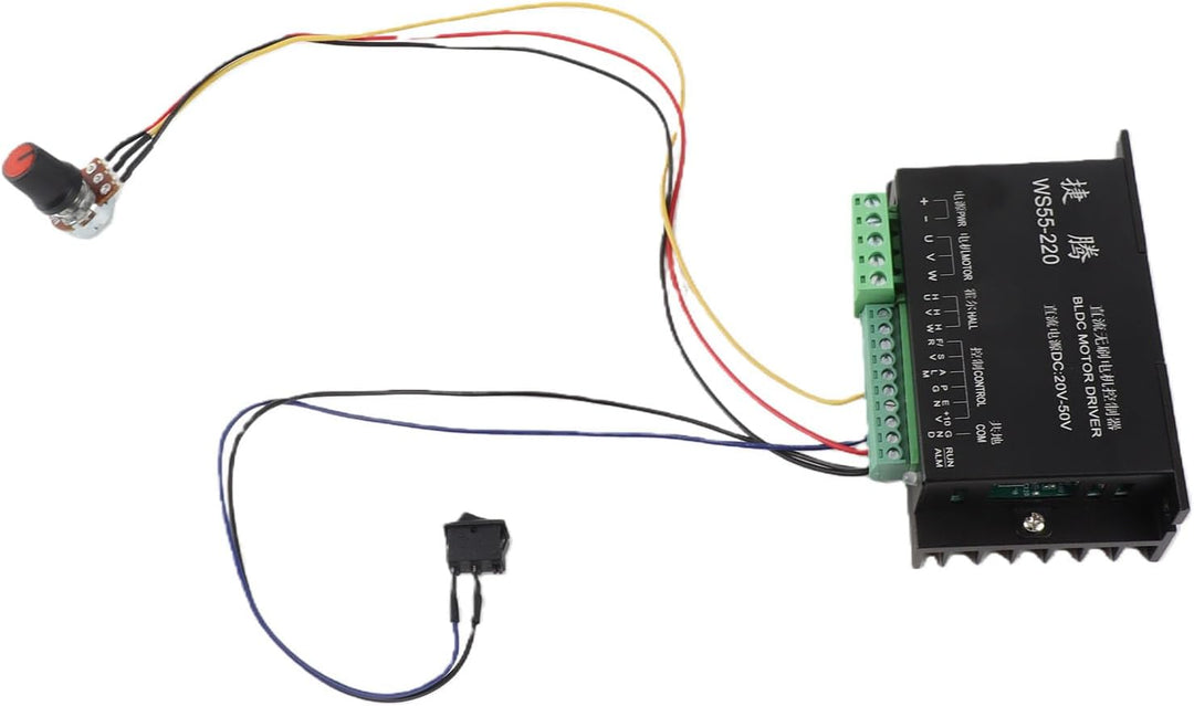 Bewinner Motortreiber Controller mit Kabel, WS55-220 Hochleistungs BLDC Motor Controller mit 3 Phase