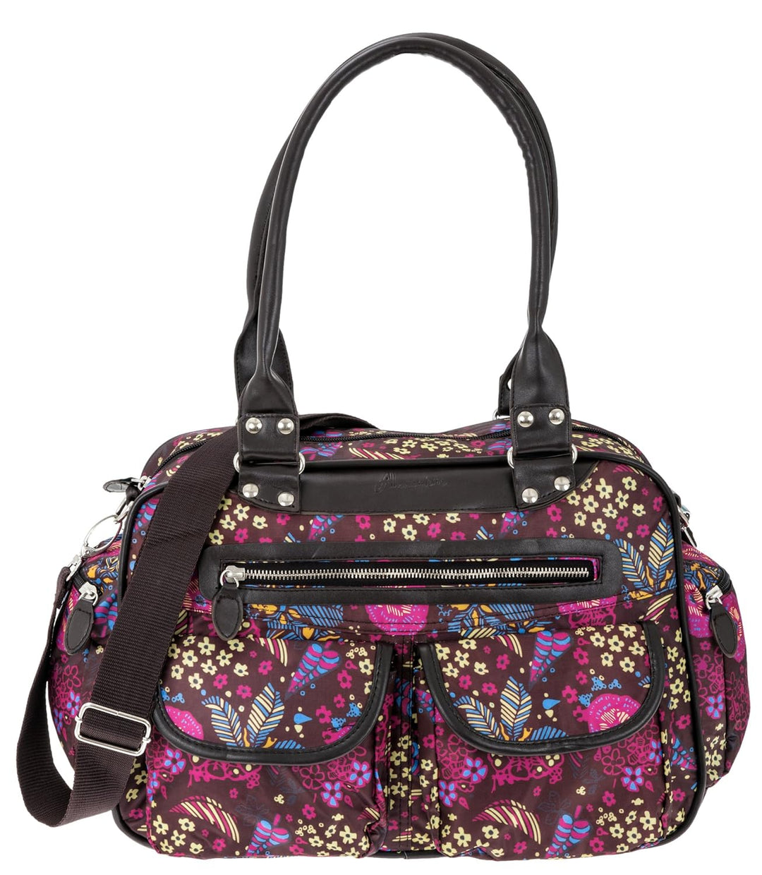 6 TEILE Set: ALESSANDRO Wickeltasche FLEUR Babywickeltasche + Wickelmatte + Windeltasche + Wäschesac