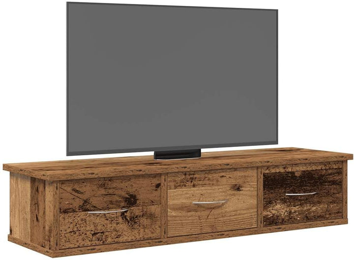 vidaXL Wandschrank Altholz-Optik 88x26x18,5 cm Holzwerkstoff, TV-Hängeschrank, TV-Hängeschränke, sch
