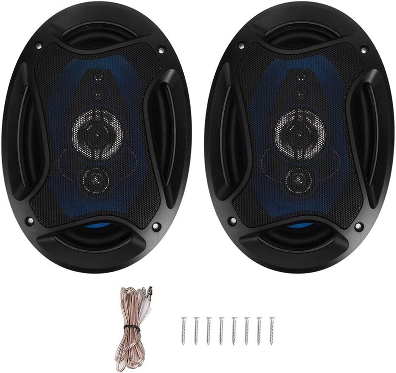 Qiilu Auto Lautsprecher, Auto Koaxial Lautsprecher, 6x9in 1000W Paar Auto Auto HiFi Stereo Audio Koa