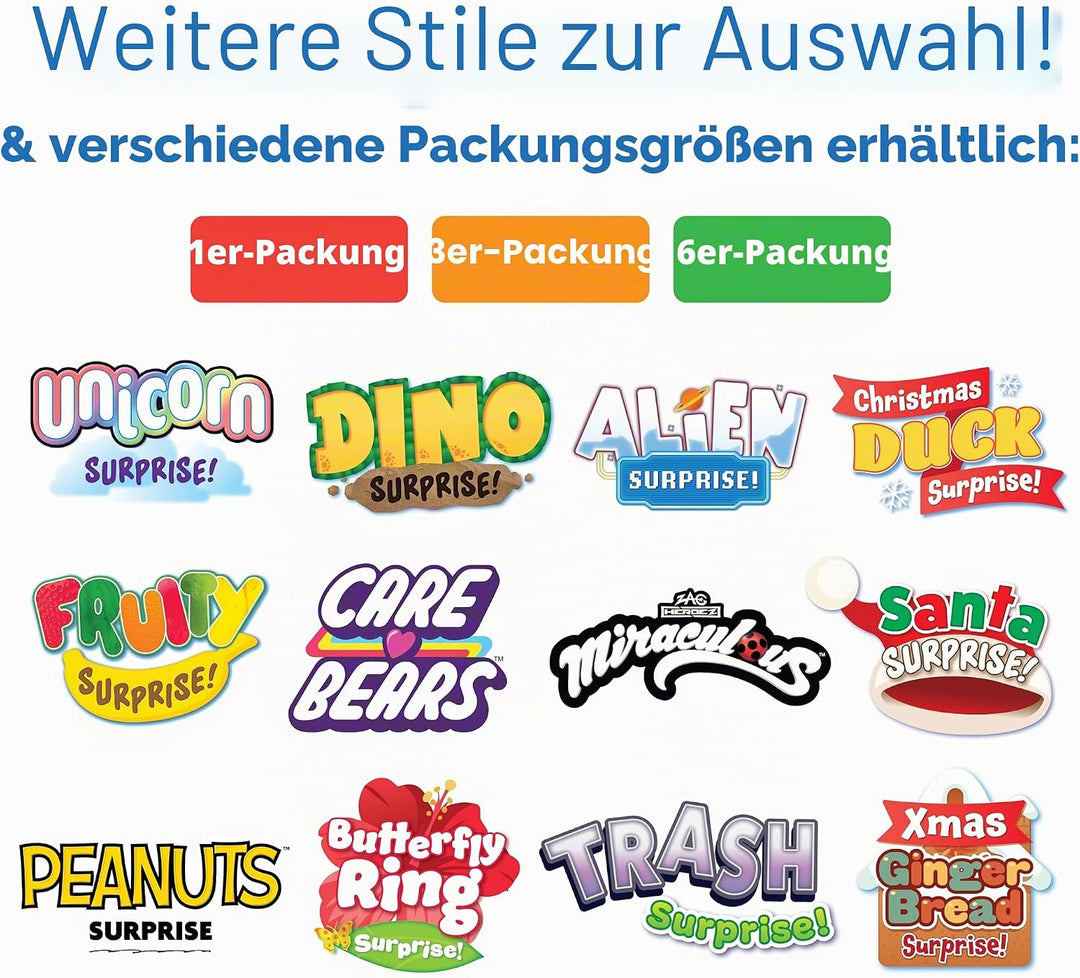 Zimpli Kids 6 Überraschungs-Badebomben Dinosaurier, 6 Überraschungs-Dinosaurier-Spielzeuge im Innere