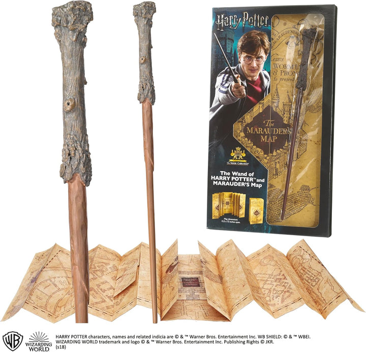 The Noble Collection Harry Potter Zauberstab & Marauder's Map Pack
